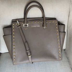 Michael Kors Large Taupe Selma Handbag
